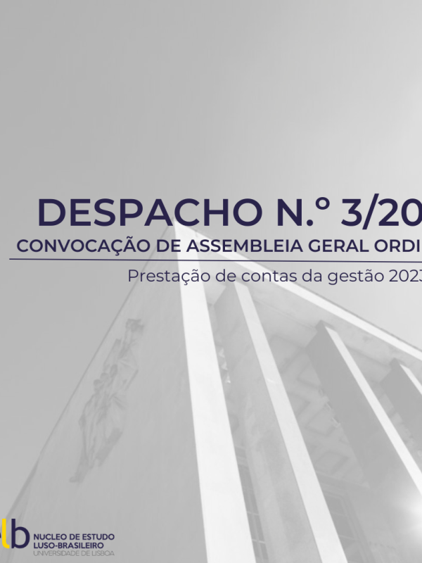 Despacho n.º 3/2024 | Convocação de Assembleia Geral Ordinária